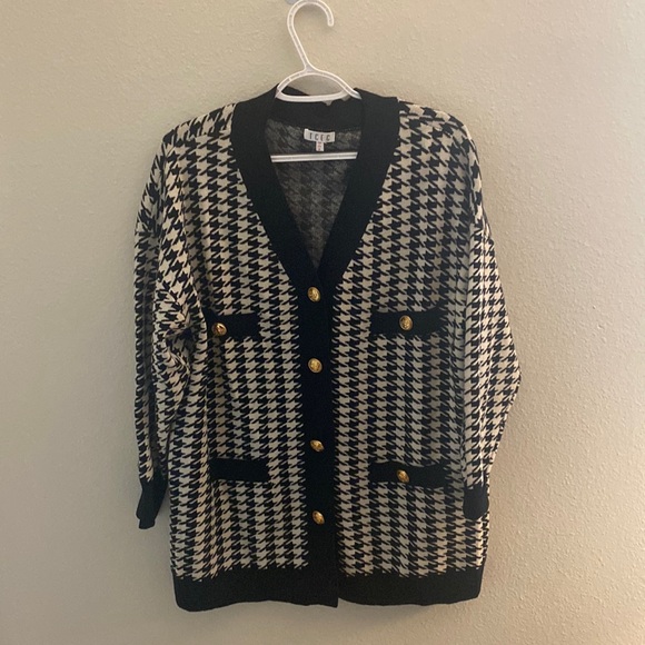 Sweaters - Houndstooth Cardigan